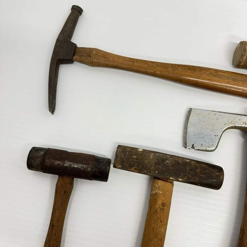 Lot of 8 Vintage Hammers Ball peen Tack Plumb Craftsman Carpenter